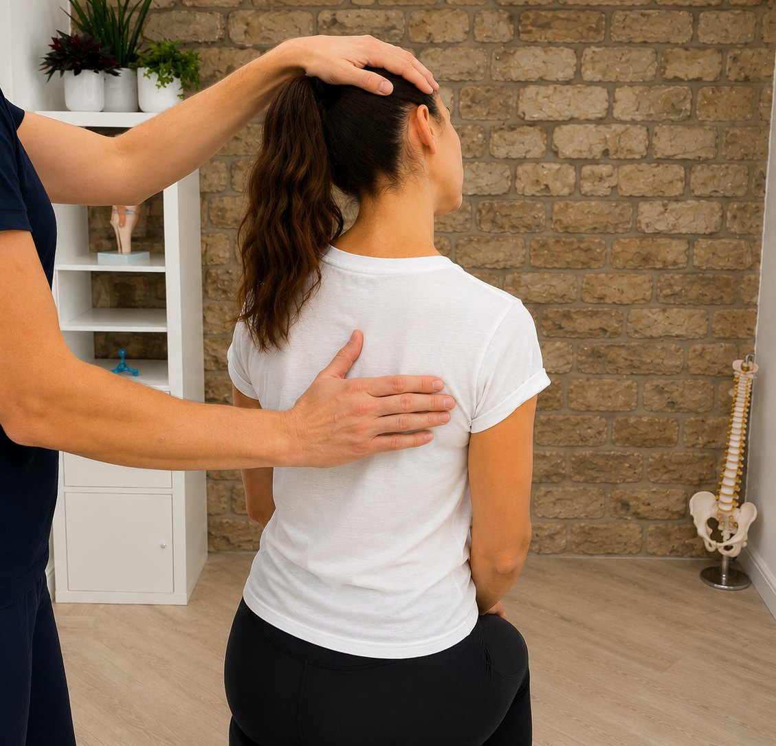 Hands-on upper back physiotherapy treatment